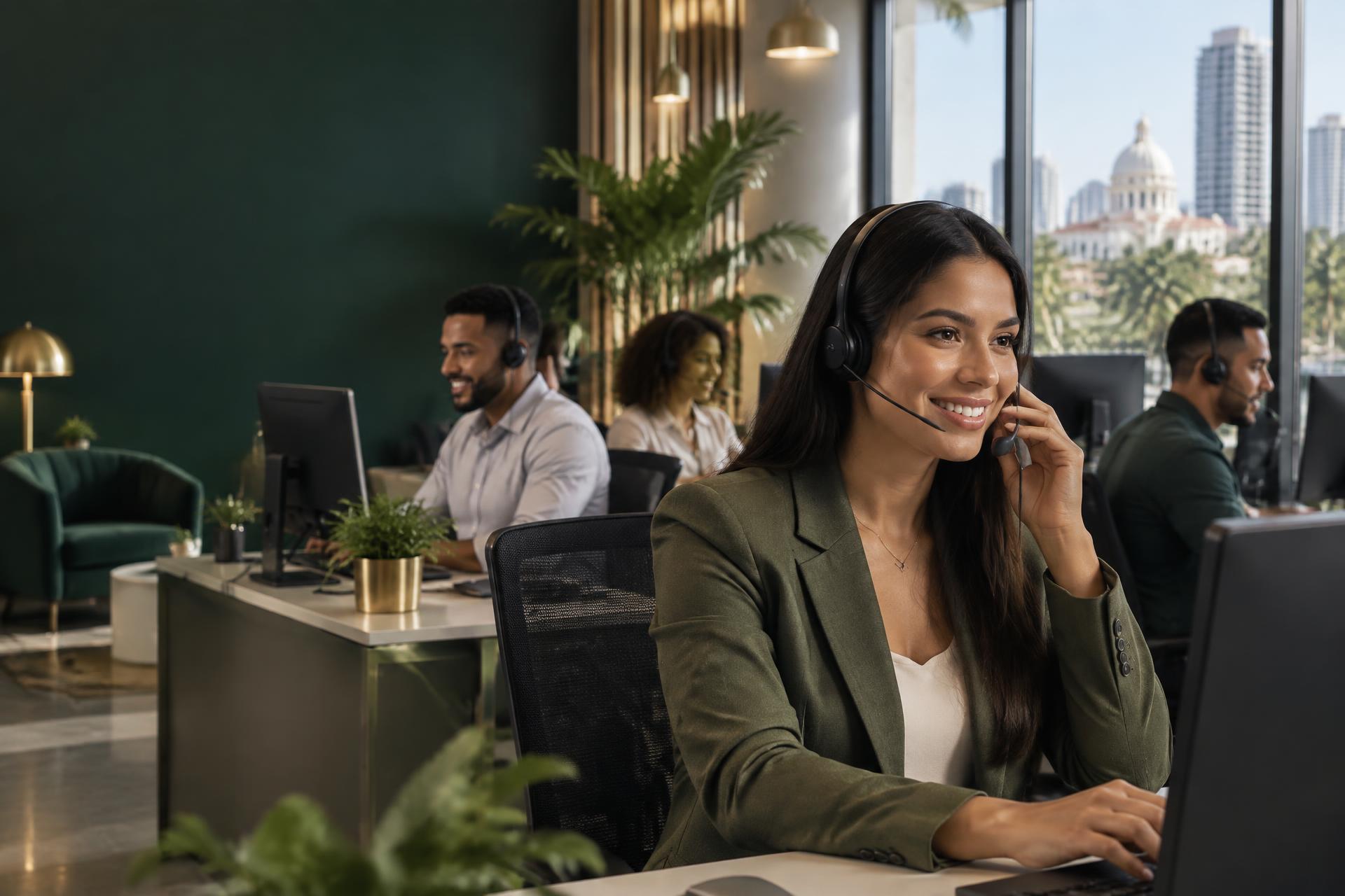Friendly Call Lab agents working together